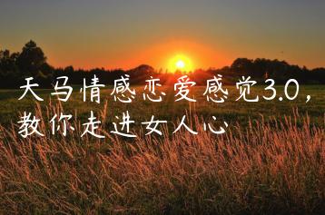 天马情感恋爱感觉3.0，教你走进女人心