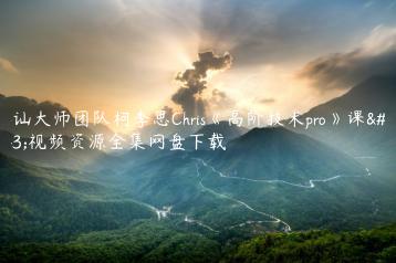 搭讪大师团队柯李思Chris《高阶技术pro》课程视频资源全集网盘下载