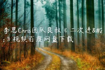 柯李思Chris团队良叔《二次进化》视频百度网盘下载