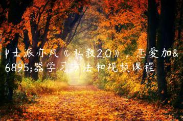 绅士派亦凡《私教2.0》，恋爱加速器学习方法和视频课程