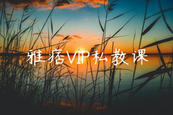 雅痞VIP私教课