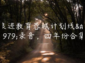 浪迹教育蓉城计划线下录音，四年份合集