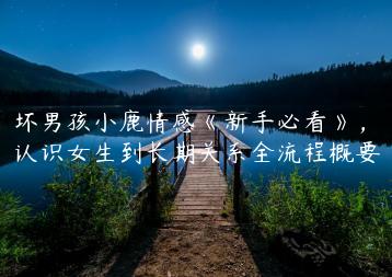 坏男孩小鹿情感《新手必看》，认识女生到长期关系全流程概要