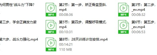 男性“战斗力”提升必修课  28天系统训练，快速见效！