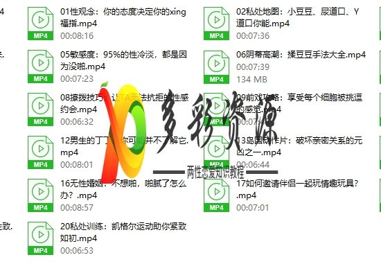 【完结】【原版】女性必备的20堂情趣指南课