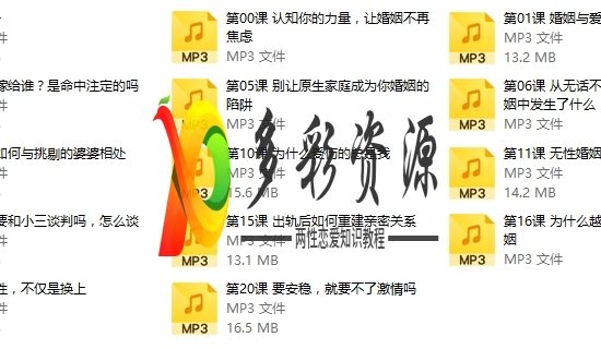 让夫妻更亲密的婚姻必修课（音频）