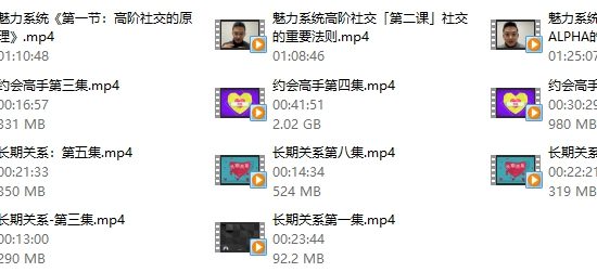 2021魅力系統私教課『包含：魅力原理+約會高手+長期關係+高階社交+偷心聊法』
