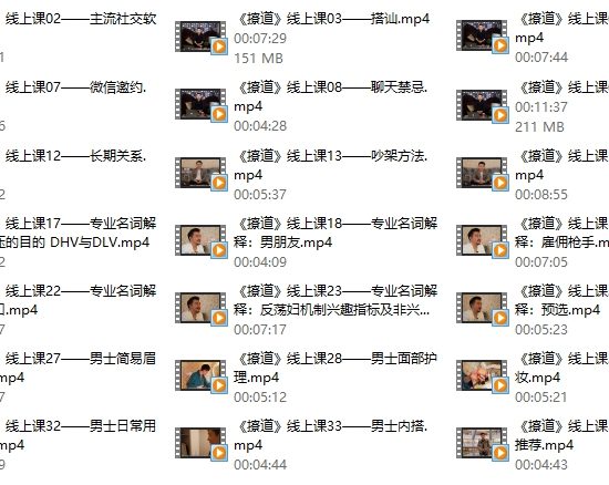 绅士派系列课《撩道》