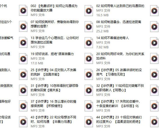 《社交技能 高情商人士必备21招》46节（音频下载）